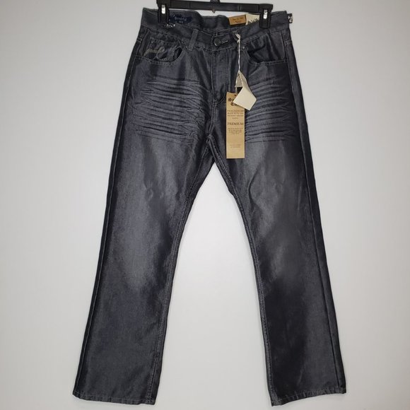 Sacred Cult Men's Metallic Blue Jeans 30x30 New - Picture 1 of 8